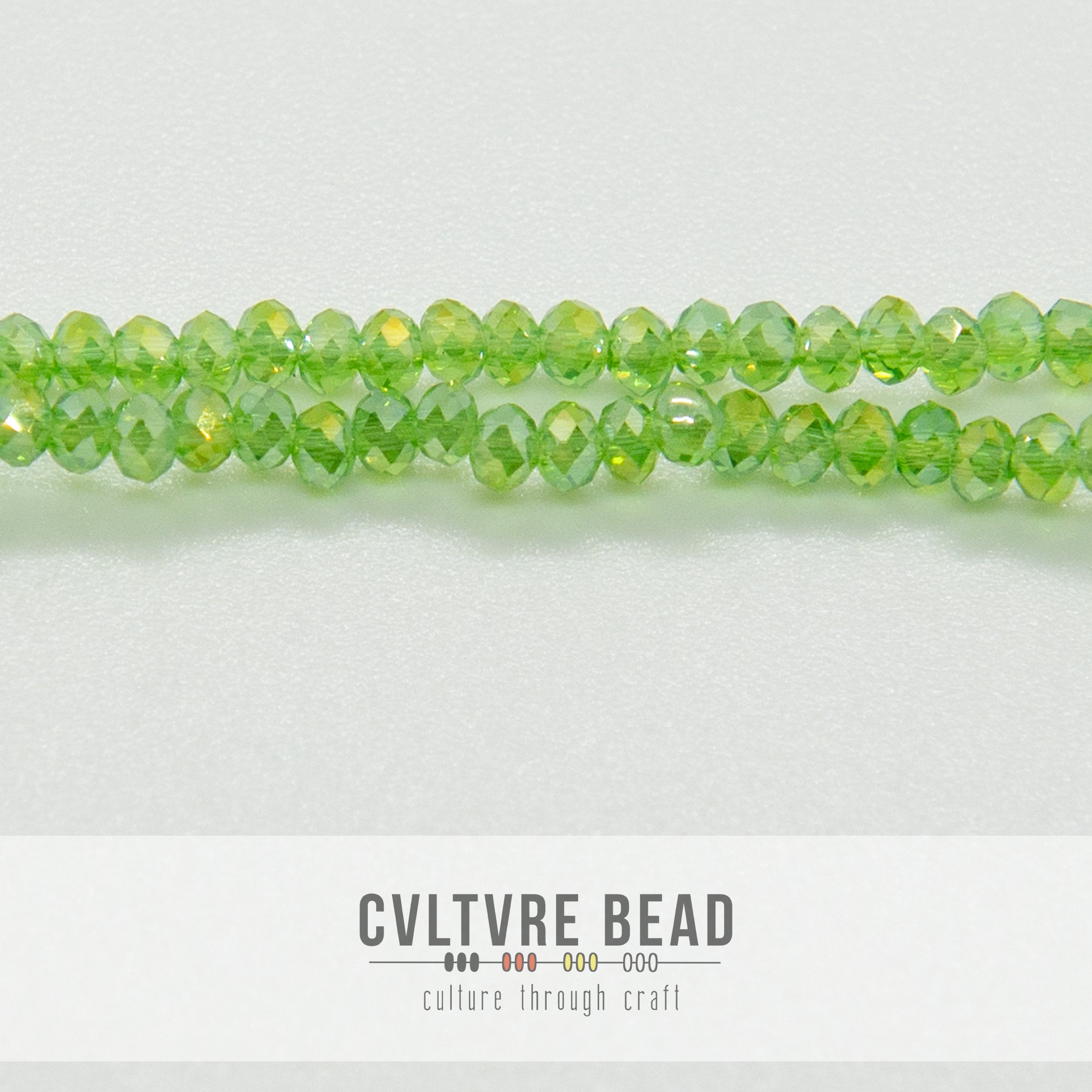 Crystal Lane Rondelle - 1.5x2.5mm -  Trans. Green AB